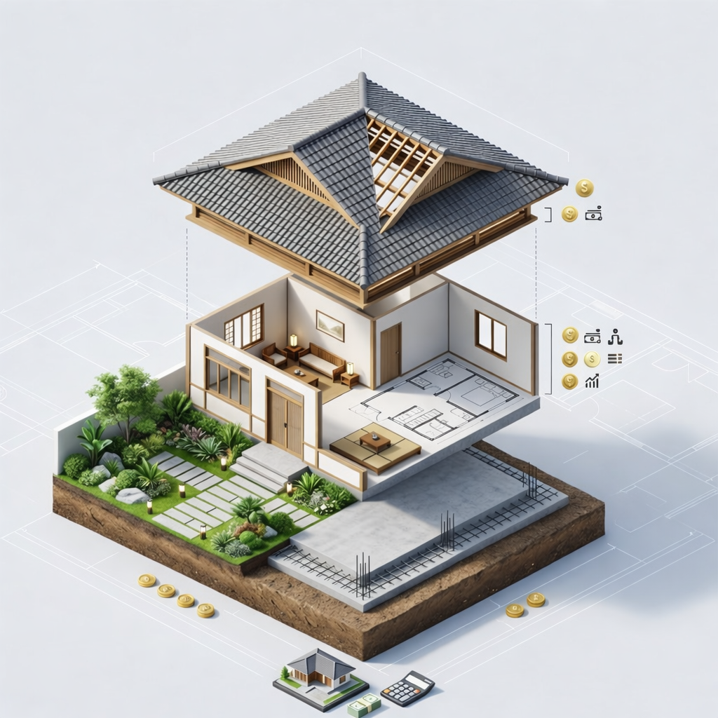 Xây Nhà Vườn Mái Nhật 1 Tầng Hết Bao Nhiêu Tiền? Cách Dự Toán Chi Phí Nhanh Chỉ Trong 5 Phút