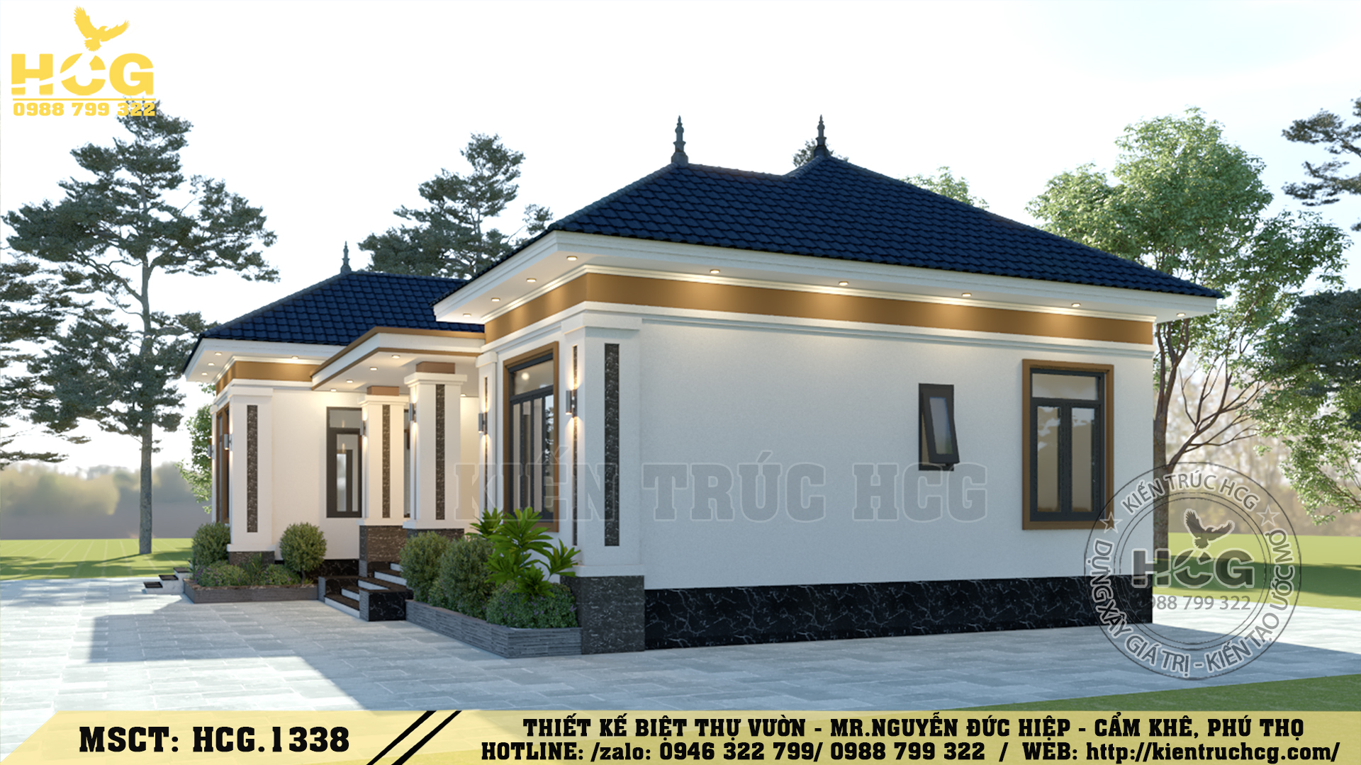 HCG - 1338 - Chiêm Ngưỡng Mẫu Nhà Vườn Mái Nhật 1 Tầng Hiện Đại – Tối Ưu Không Gian Sống Cho Gia Đình Việt